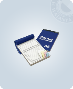 Carnet autocopiant 4 exemplaires X 25 copies
