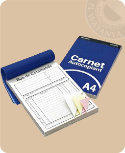 Carnet autocopiant A4