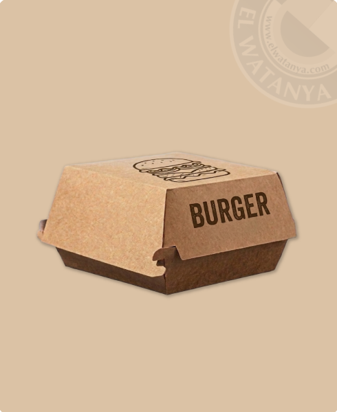 Boîte à burger kraft imp 1c