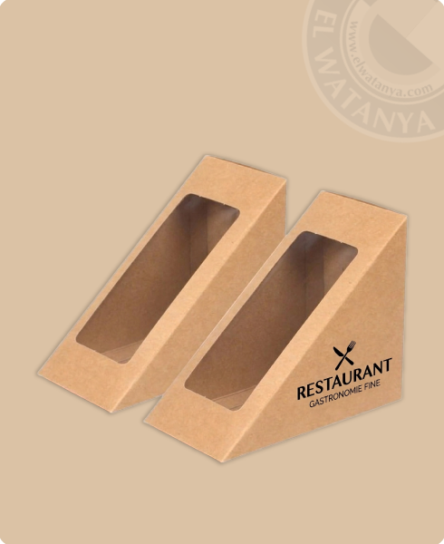 Boîte sandwich triangle kraft