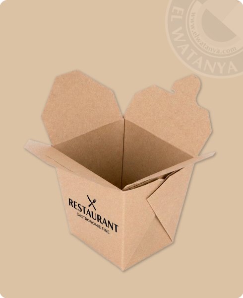 Boîte repas asiatique en kraft imp 1 couleur