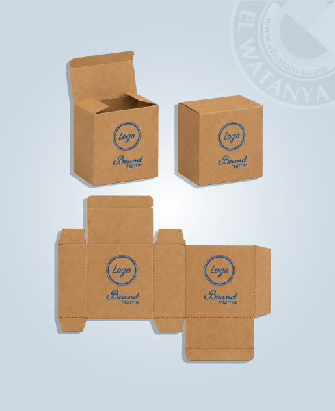 Boîte kraft pliable découpée